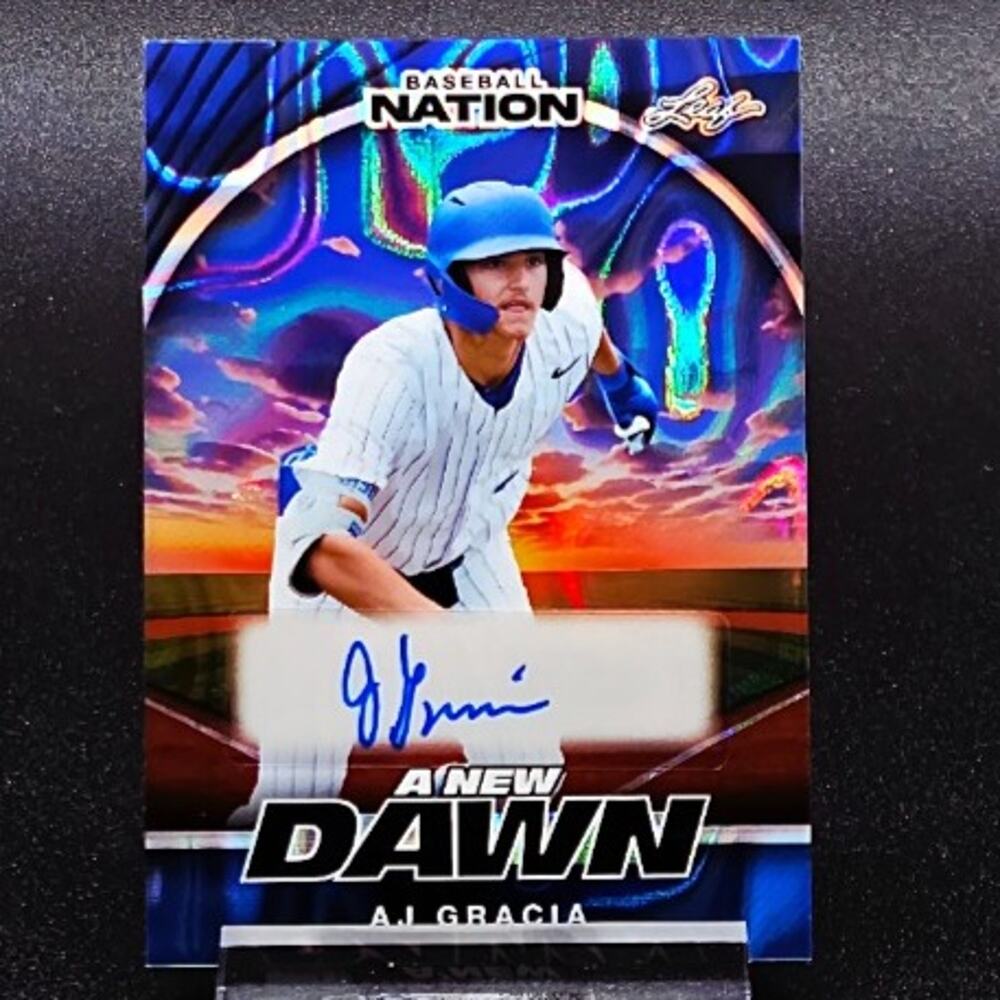 AJ Gracia 1/7 A New Dawn Blue Ray Wave Auto Atlanta Braves Top Prospect